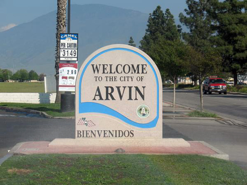 Arvin City Welcome Sign
