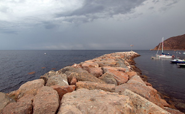 Breakwater on Avalon Bay