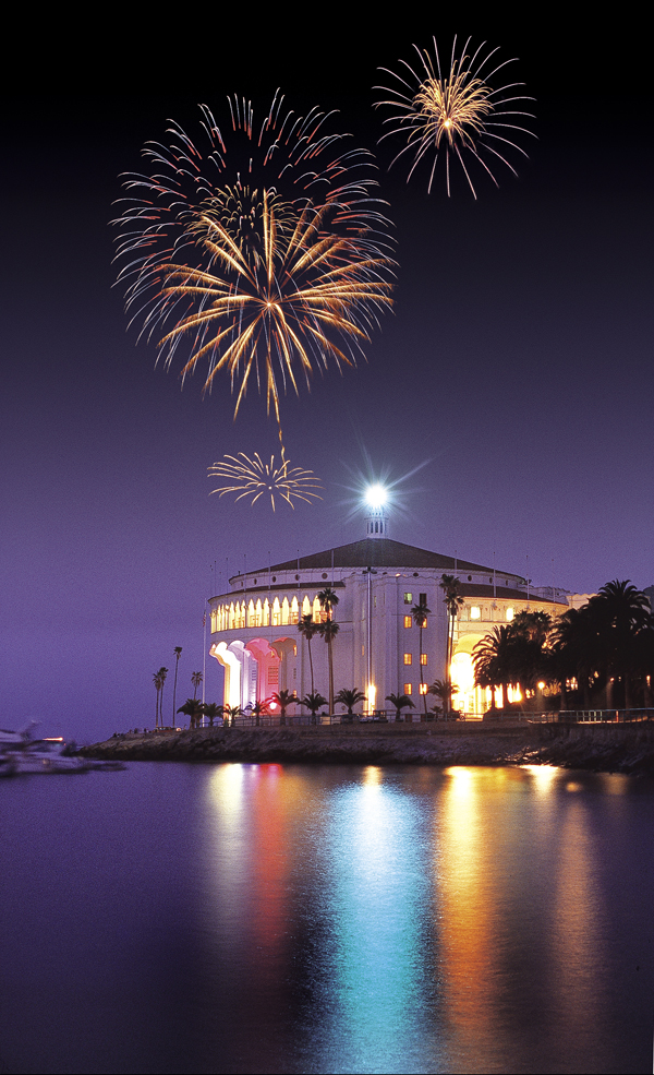 Fireworks Over the Casino on Catalina Island