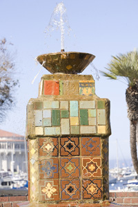 Tiled Fountain on the Avalon Waterfront