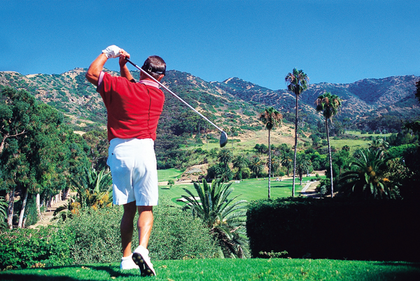 Golfer at the Catalina Island Golf Course
