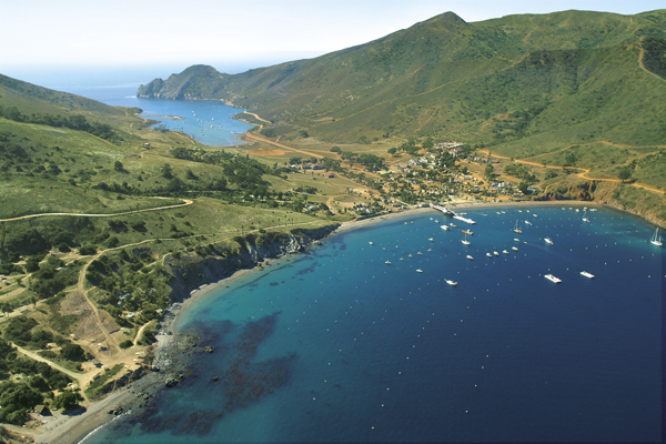 Both Harbors at the Isthmus of Catalina Island
