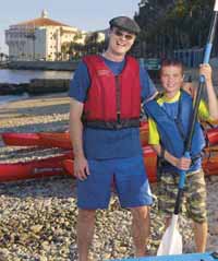Father and Son Kayakers