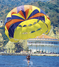 Parasailing in Avalon Bay in Front of the Casino