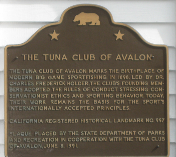 Tuna Club Historic Marker